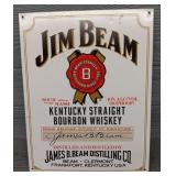 Metal Jim Beam Whiskey Sign