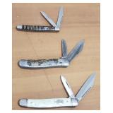 (3) Vintage Imperial USA Pocket Knives