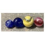 (4) Vintage Marbles