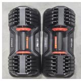 Set of Pirier 55lb Adjustable Dumbbells