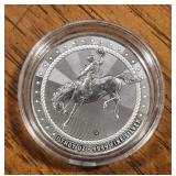 1oz Silver Round: Bronco Rider