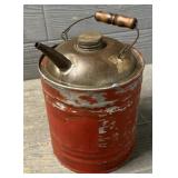 Vintage Gallon Red Kerosene Lamp Can
