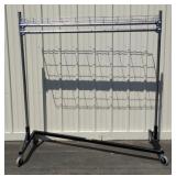 63" Metal Rolling Clothing Rack Heavy Duty
