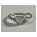 Heart Shaped Fire Opal Fashion Ring