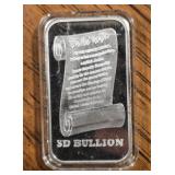1oz Silver Bar: We The People