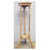 Tall Oak Twisted Spindle Leg Plant Stand