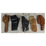(5) Leather Gun Holsters