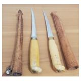 (2) J. Martini Fillet Knives w/ Sheath