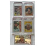 (5) 1950s-60s PSA Graded Baseball Cards