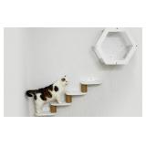 Cat Wall Shelves w/ Hexagonal Perch - Sealed