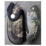 Buck Knife #398 Lock Blade w/ Sheath & Gut Hook