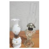 (2) Vintage Hurricane Oil Lamps