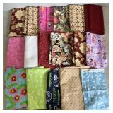 (17) Pieces Of Various Fabrics