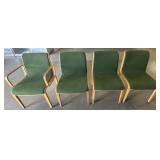 (4) KNOLL Intl MCM Danish Walnut Bentwood Chairs