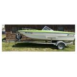 *RB* 1973 15' Fiberform Boat w/ King SW Trailer