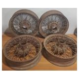(4) Triumph MG Austin Healey Wire Wheels
