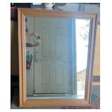 Large Brown Framed Mirror