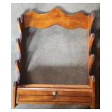 Wood Gun Rack w/ Key