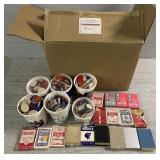 Large Assortment of Poker Chips & Card Boxes