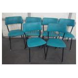 (6) Vintage Blue Dinning Room Chairs