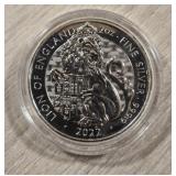 2-Ounce Silver Round: Lion of England
