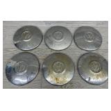 (6) Original 10" Chrome Volkswagen Hubcaps