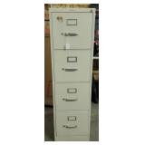 4-Drawer Metal Filing Cabinet w/ Folders
