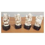 (4) Chinese Asian Wise Men Figures
