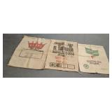 (3) Large Burlap Bags