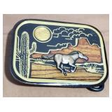 Vintage Harmony Metal Solid Brass Belt Buckle