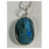 Turquoise Oval Gemstone w/ Chain