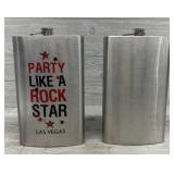 (2) Giant Stainless Steel 64oz Flasks