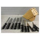 (10)Pc J.A. Henckels Eversharp Edge Knife Set