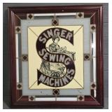 Glass Singer Sewing Machine Window Panel