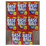 (8) Rare 1983 Fleer Unopened Packs Baseball Cards