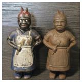 (2) Cast Iron "Mammy" Banks