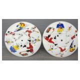 (2) 1960ï¿½s Sports Theme Ceiling Light Diffusers