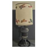 Custom Airplane Engine Table Lamp