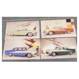 (4) Oldsmobile Advertising Postcards