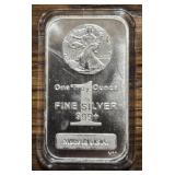 One Ounce Silver Bar: Walking Liberty