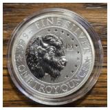 One Ounce Silver Round: Buffalo