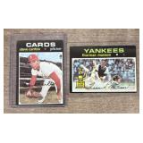 1971 Topps Munson #5 & Carlton #55 Baseball Cards
