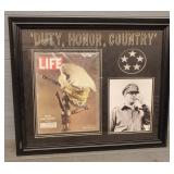 Framed Douglas MacArthur Photo & Life Magazine