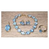 Beautiful 10K Gold & Aquamarine Set