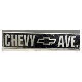 Chevy Ave Tin Sign