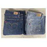 (2) Pairs Leviï¿½s Super Low 518 Womenï¿½s Jeans
