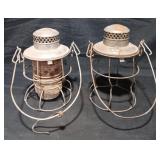 Vintage Railroad Lantern with Cage
