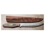 Damascus Fillet Knife w/ Sheath
