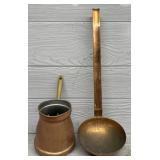 Copper Turkish Coffee Pot & Copper Ladle