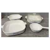 (4) Corning Ware Cooking Dishes w/ (1) Lid